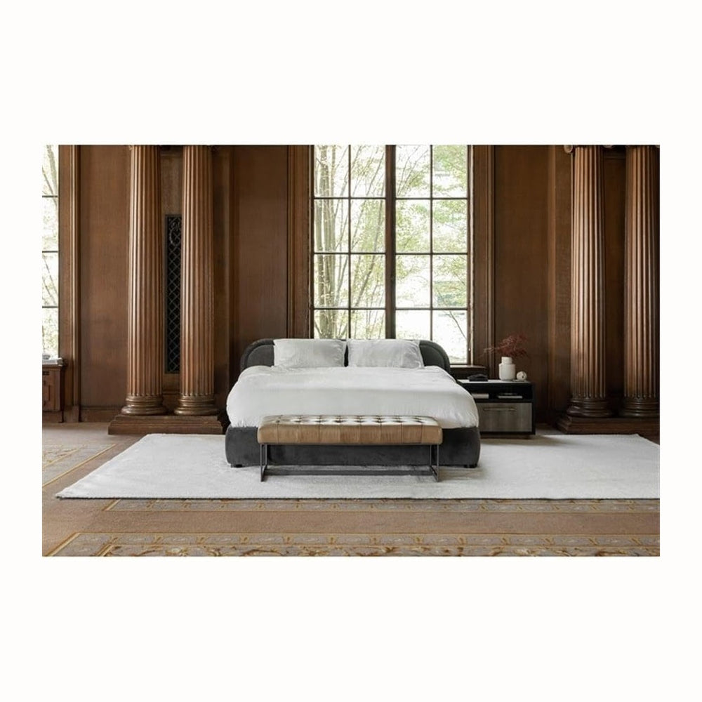 Moe's Home Collection Wyatt Leather Bench