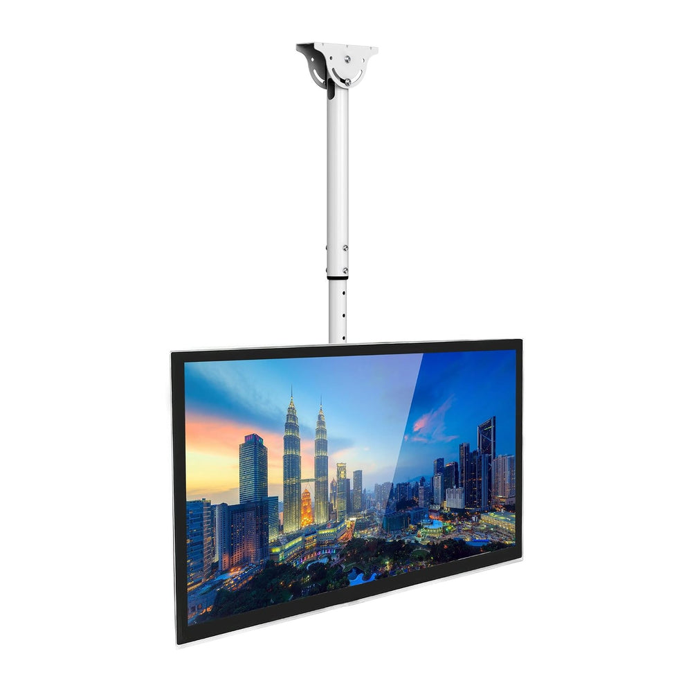 Mount-It! TV Ceiling Mount Bracket, 32-75", 110 lbs, White | Full motion...