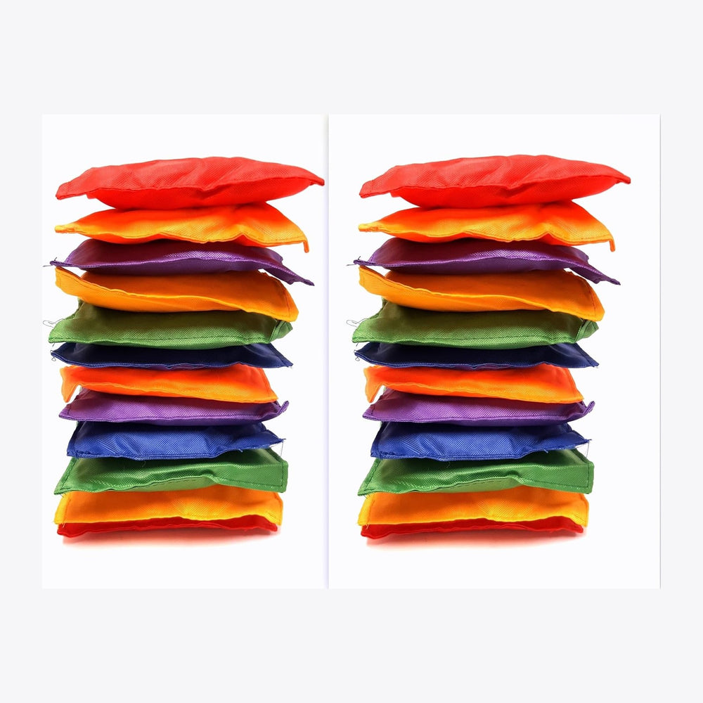 Multicolored Bean Bags, Strong Nylon Bean Bags, 5" Inch (Multicolored, 2...
