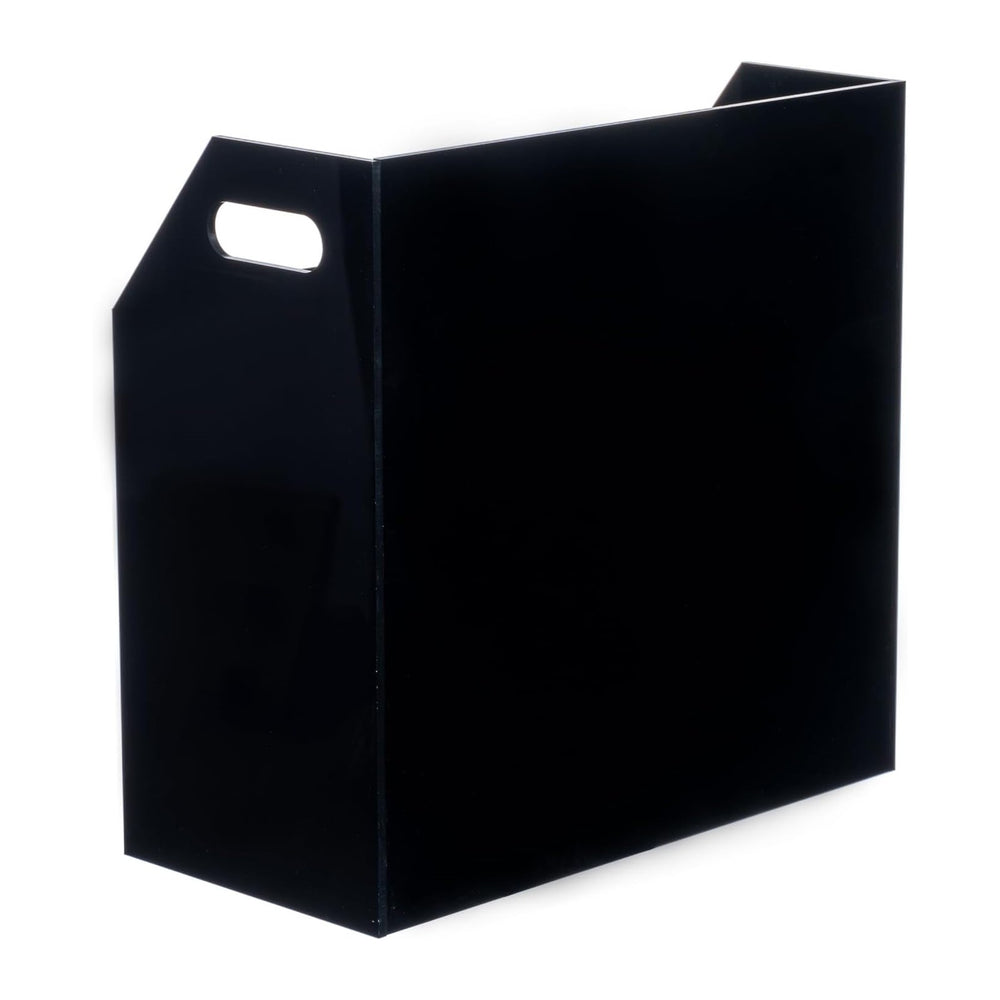 MyGift 2 Tier Modern Premium Black Acrylic Compact Cassettes Holder with Cuto...