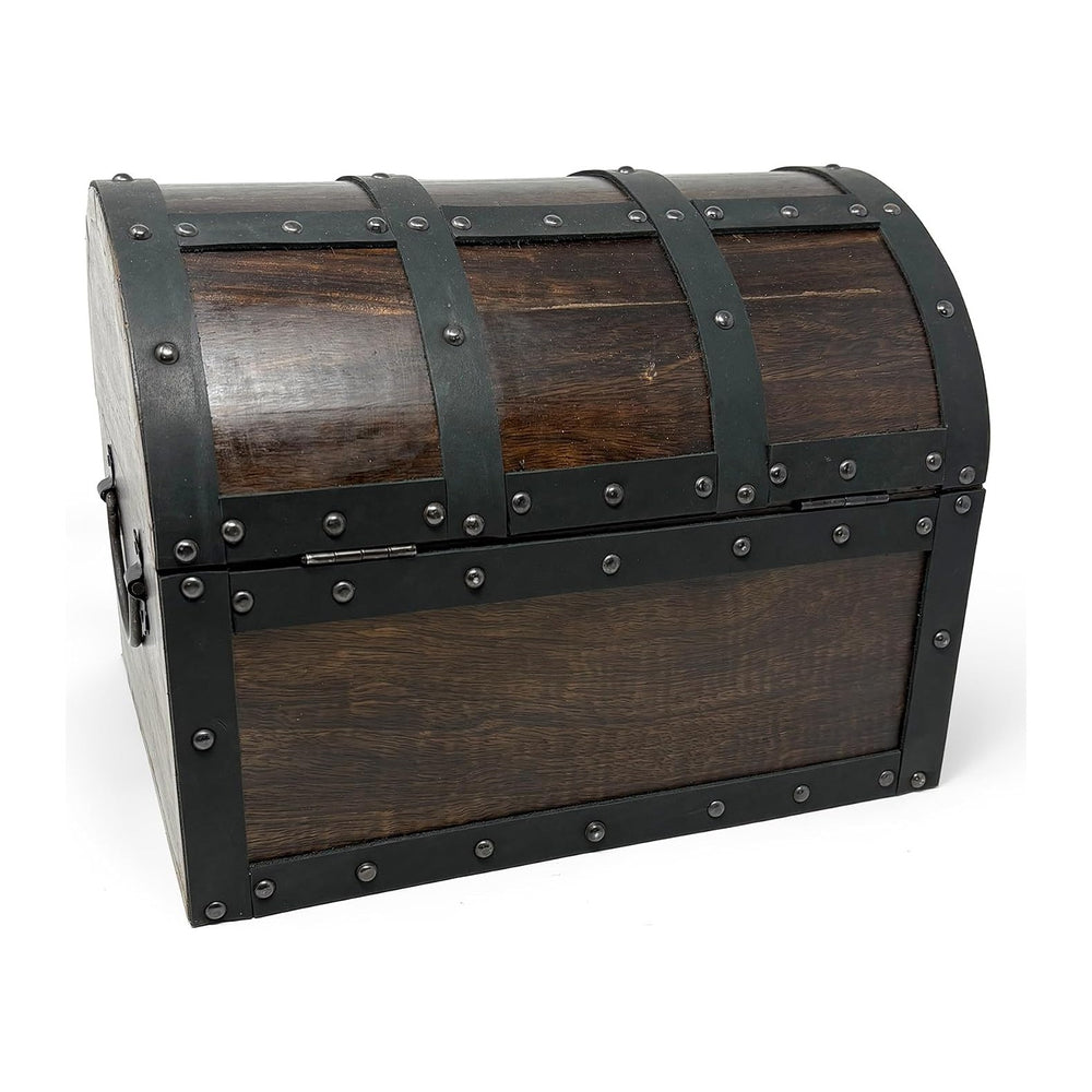 Nautical Cove Handmade Wooden Treasure Chest Storage Box – Deluxe Design with...