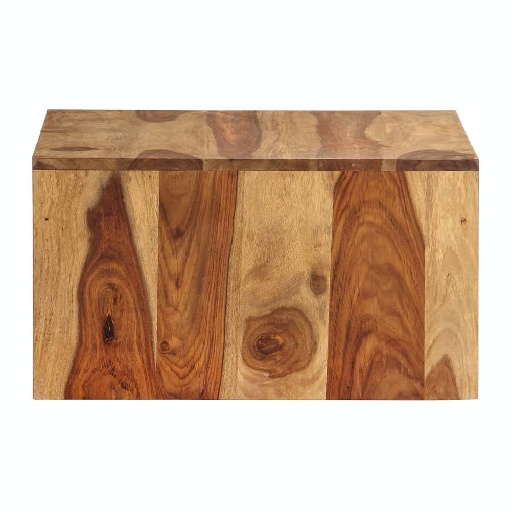 Nesting Tables 2 pcs Solid Acacia Wood | Powder Coated Steel Frame, Stackable...
