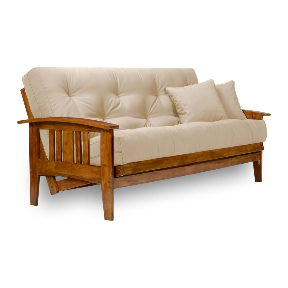 Nirvana Futons Westfield Futon Set - Queen Size, Frame, 8" Mattress, Twi...