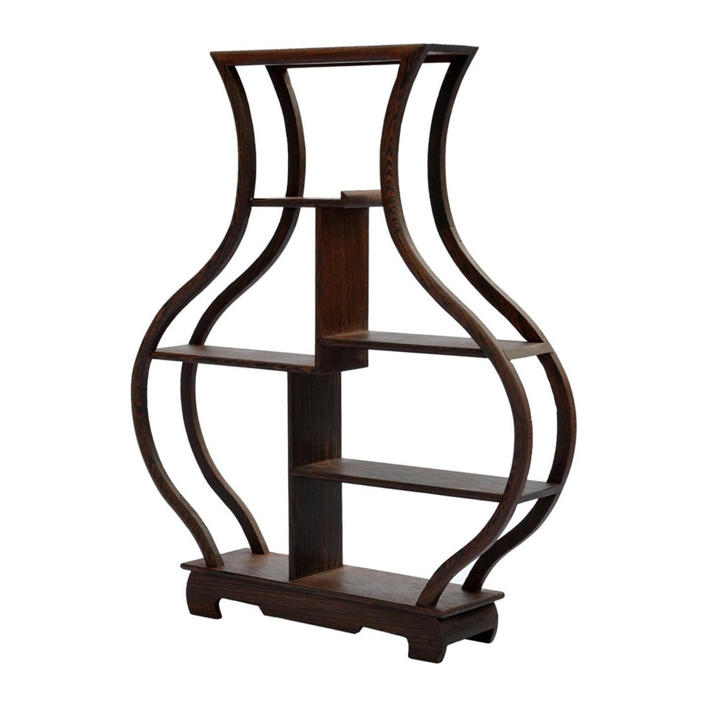 NWFashion Chinese Wooden Assemble Display Stand Square Curio Cabinets Shelf (1)