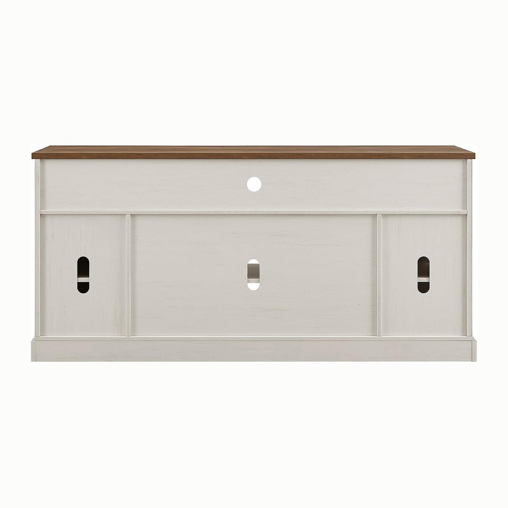 OKD 70" Farmhouse Buffet Cabinet w/Sliding Barn Door, Antique White | 2 ...