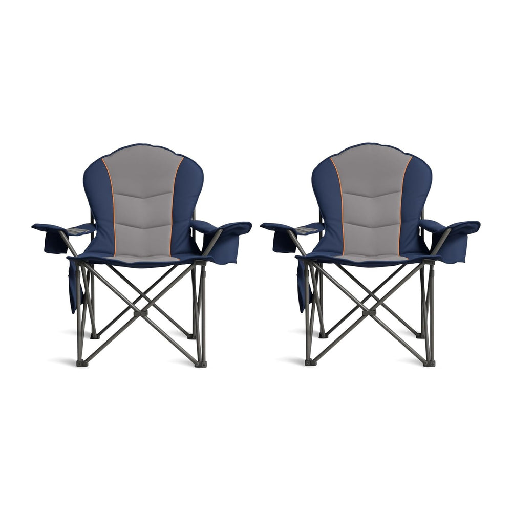 Oversized Camping Chair Heavy Duty- Portable Folding Chair, Cup Holder & ...