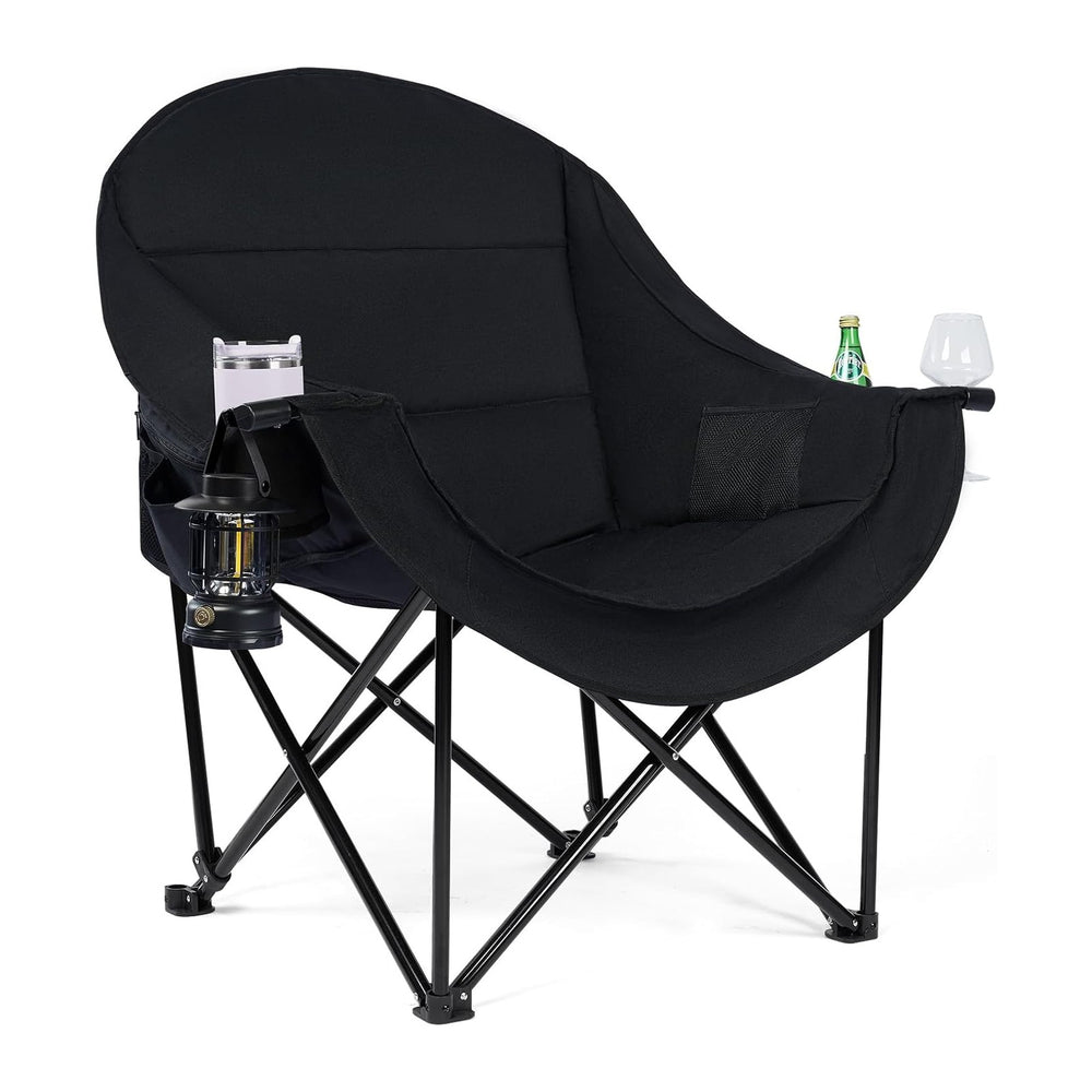 Oversized Camping Chairs for Adult - Heavy Duty Padded Portable Folding Chair...