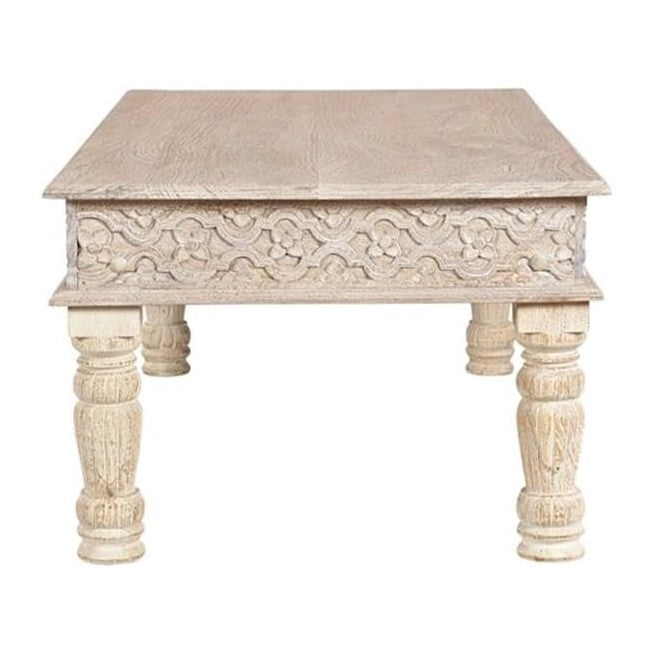 Pemberly Row 3-Piece Solid Mango Wood Living Room Table Set, Weathered Finish...