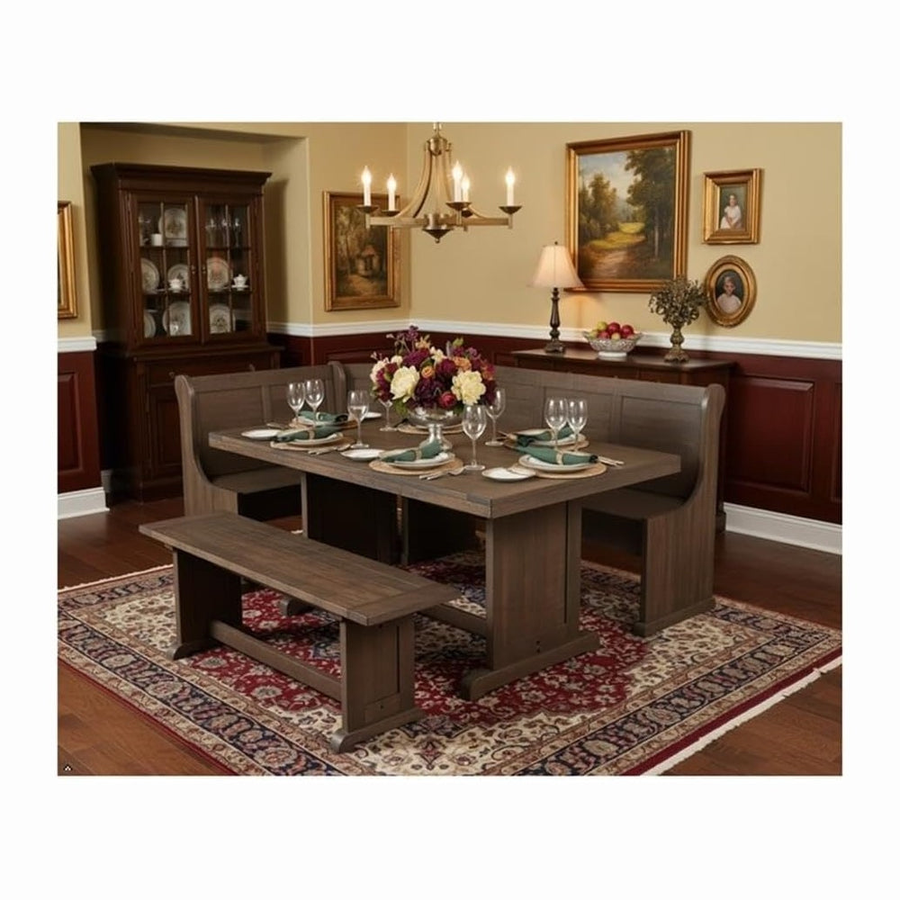 Pemberly Row 4-Pieces Dining Set Wood, Rectangular in Cherry (36" H x 75...