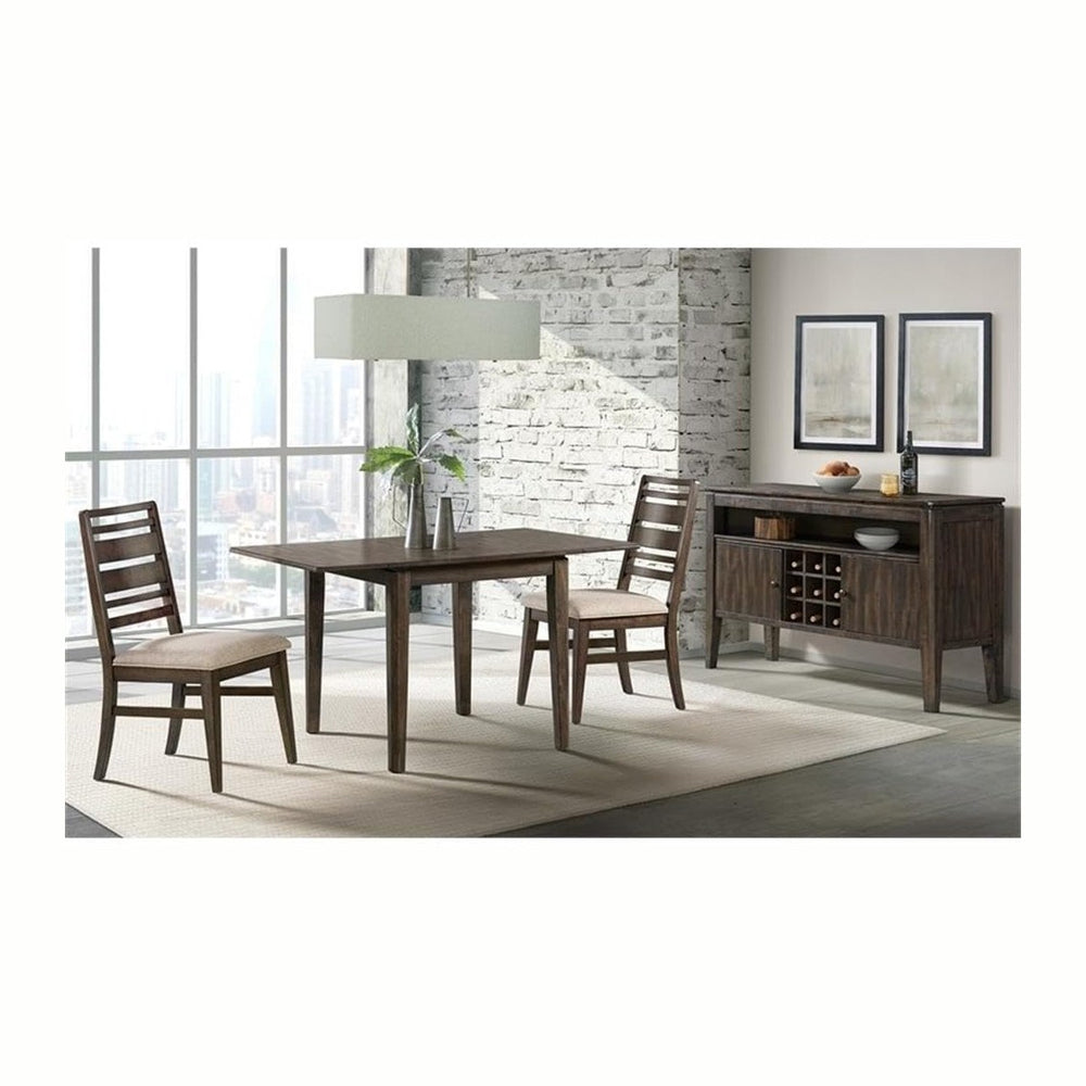 Pemberly Row Contemporary Wood Drop Leaf Table, 50 x 36 x 30 in, Brushed Mang...
