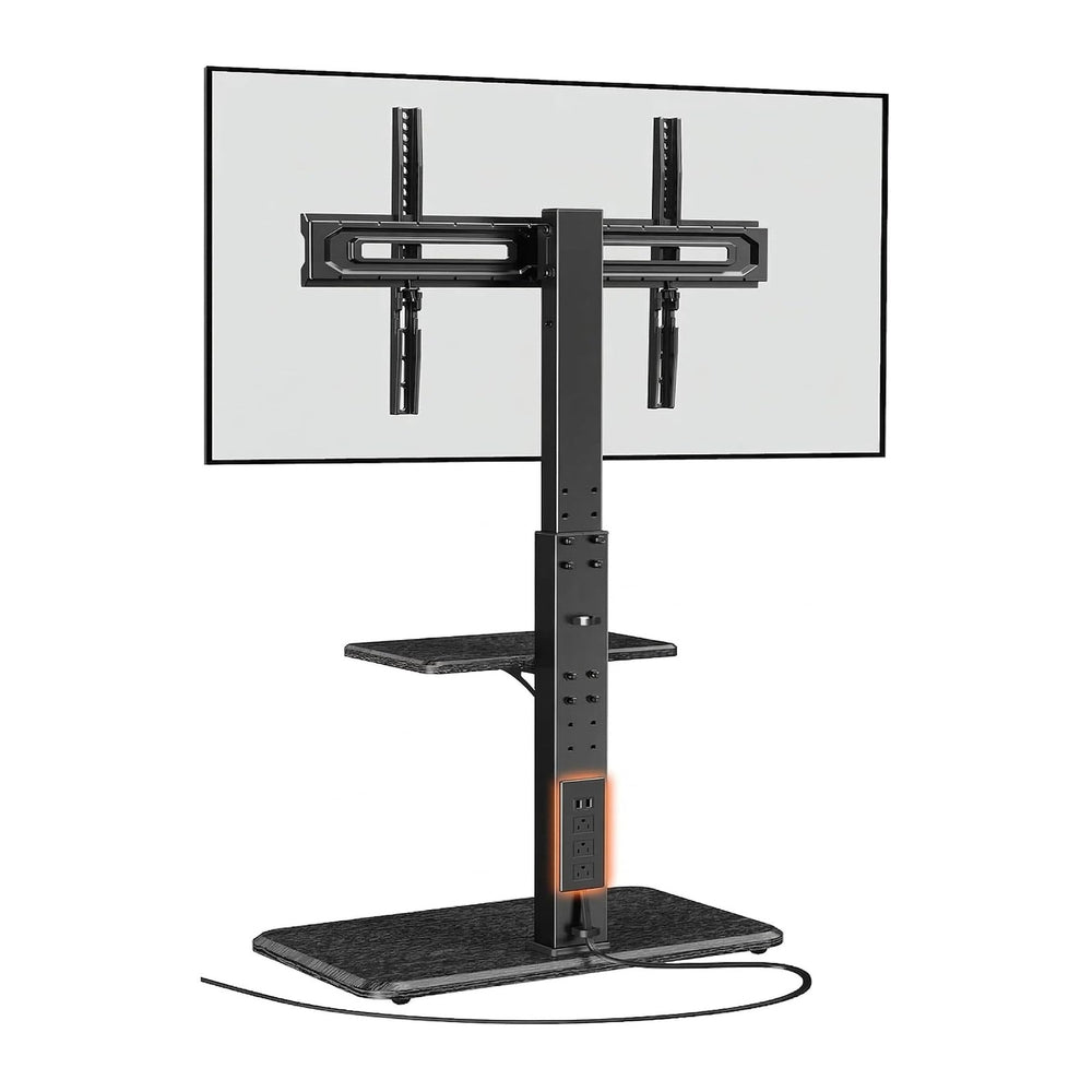 Perlegear Floor TV Stand with Power Outlet, Universal TV Stand for 32-75 inch...