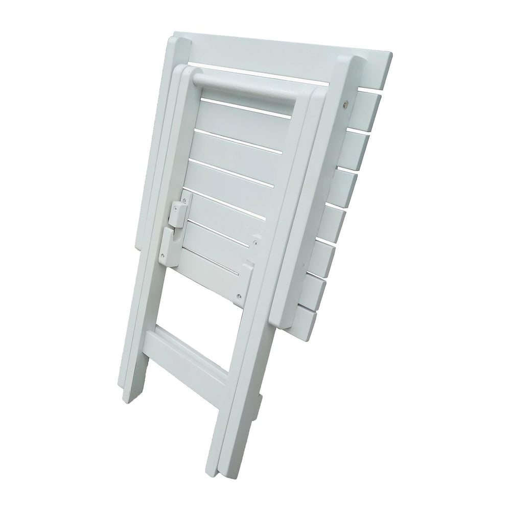 Rocking Rocker - S001WT White Wood Porch Rocker with Side Table - Set of 2