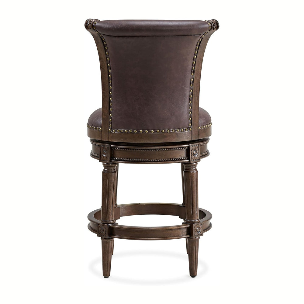 ROME + OAK Runyan 26 Swivel Counter Stool, Set of 3 | Rotating High Back Bars...