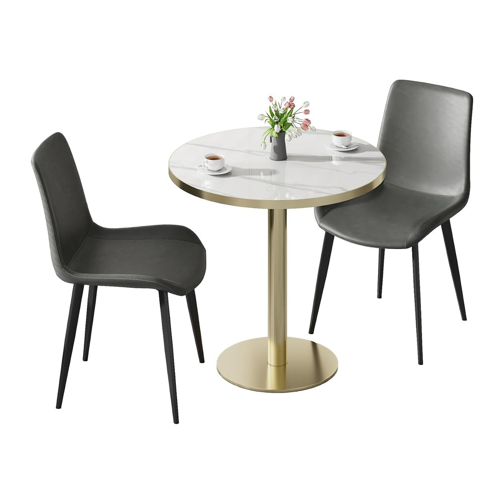 Round Modern Dinning 31.5 inches Bistro Table Tulip with Faux Marble top,Easy...