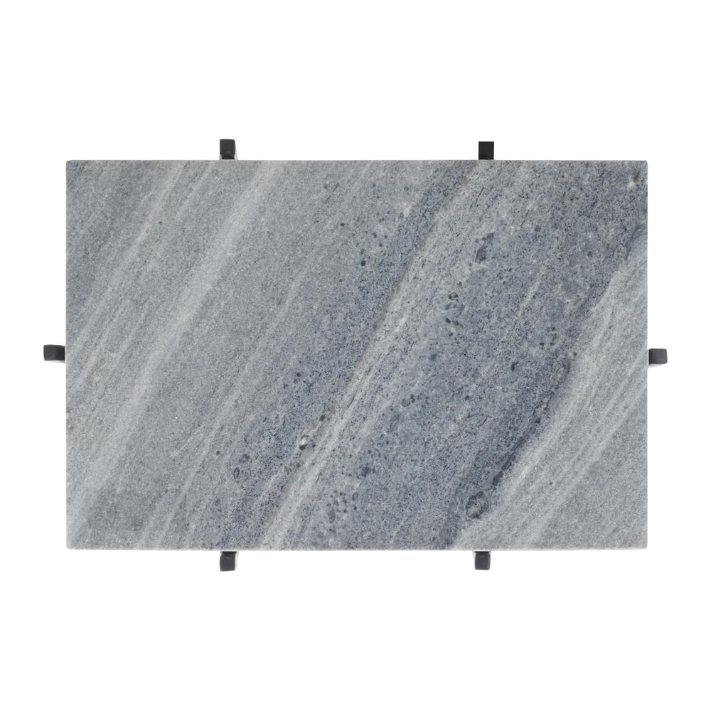 SAFAVIEH Home Collection - Rolf Accent Table, Rectangular Marble Side Table w...