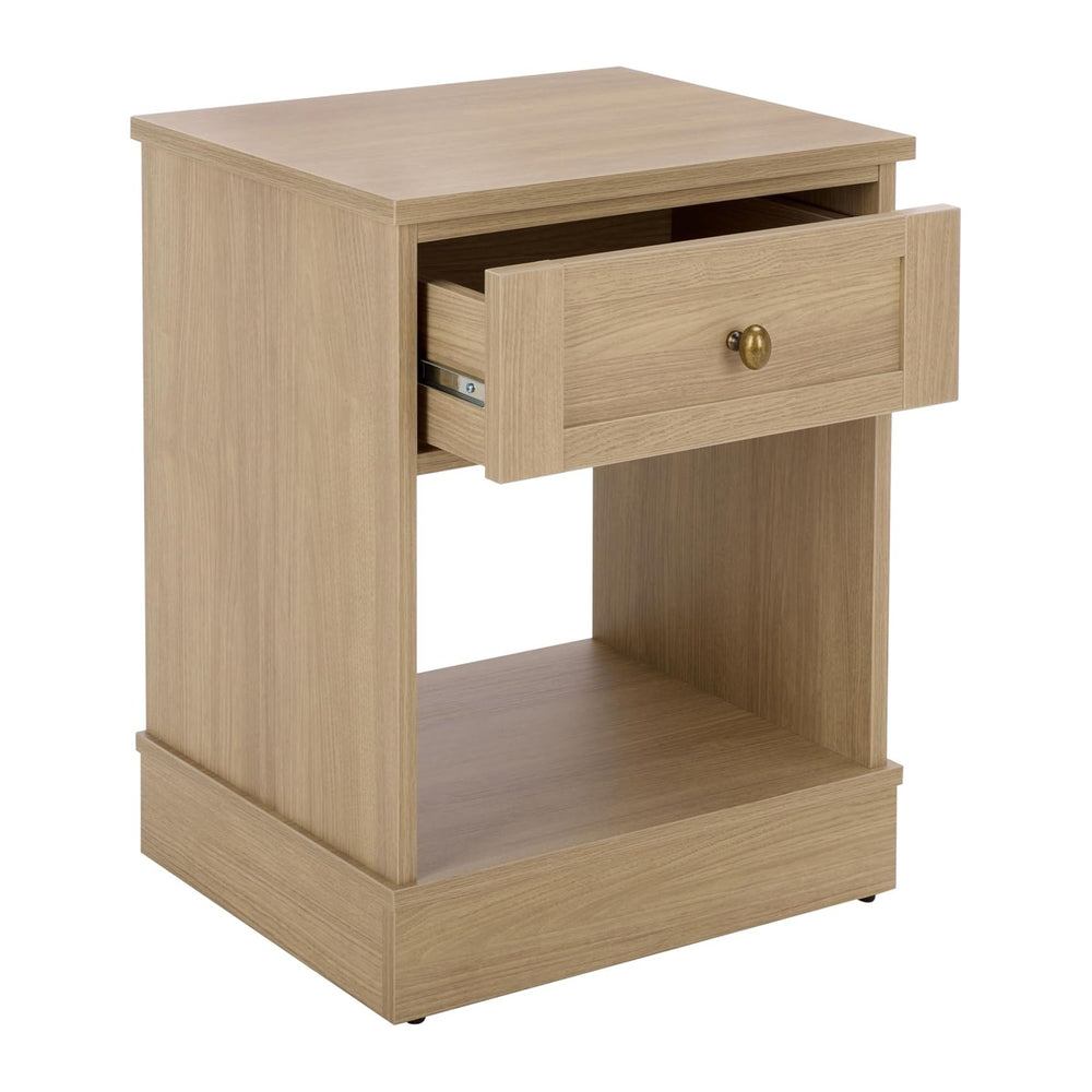 SAFAVIEH Home Collection – Shafa 1-Drawer 1-Shelf Side Table, Natural Finish ...