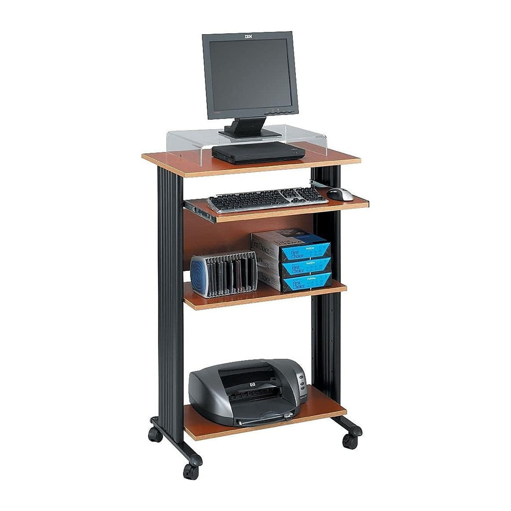 Safco MUV Mobile Stand-Up Desk - Mobile Desk with Keyboard Tray & Printer...