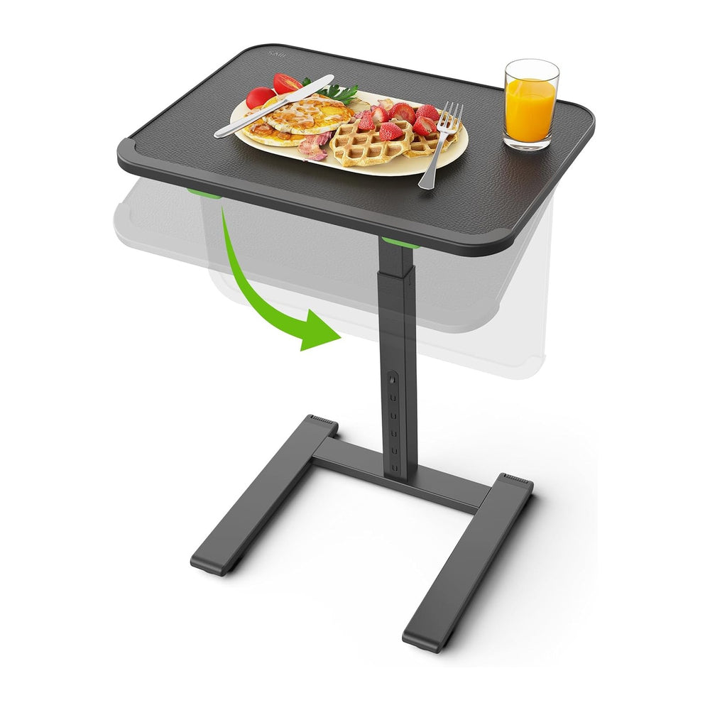 SAIJI Sturdy TV Tray Table with Wheels, Heavy Duty Metal TV Trays for Couch |...