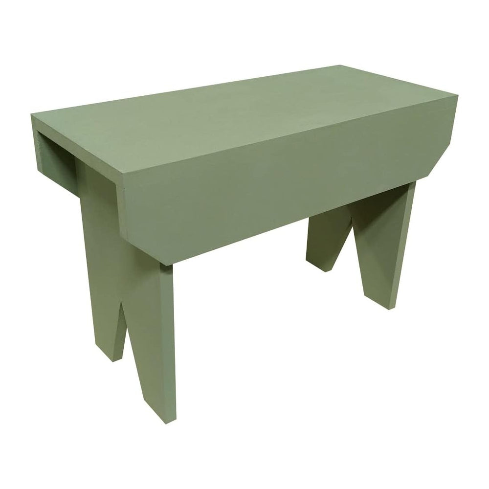 Sawdust City 2 ft Wood Bench Long (Solid Sage)