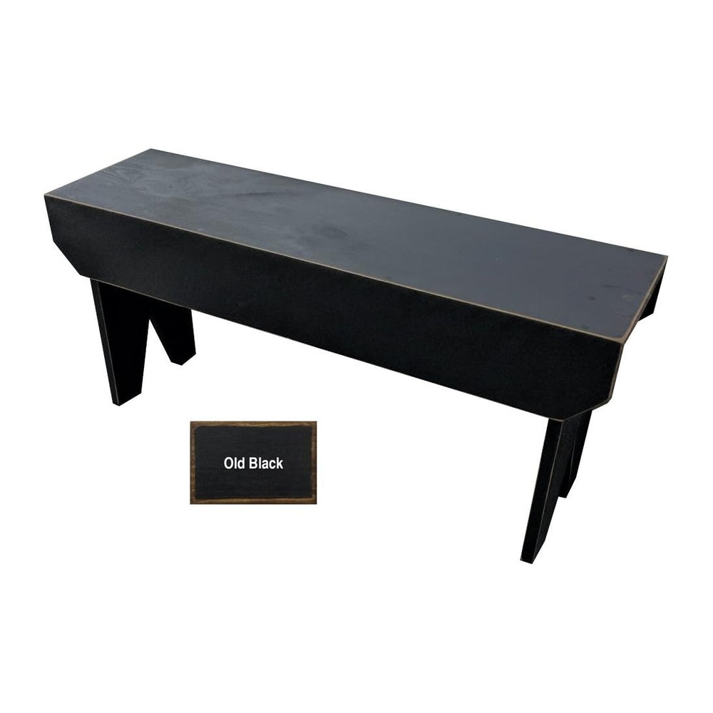 Sawdust City Wooden Bench 3ft Long (Old Black)