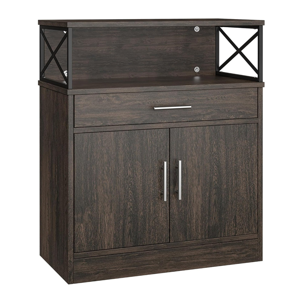 Shintenchi Kitchen Storage Cabinet with Adjustable Shelves and Drawers, Moder...