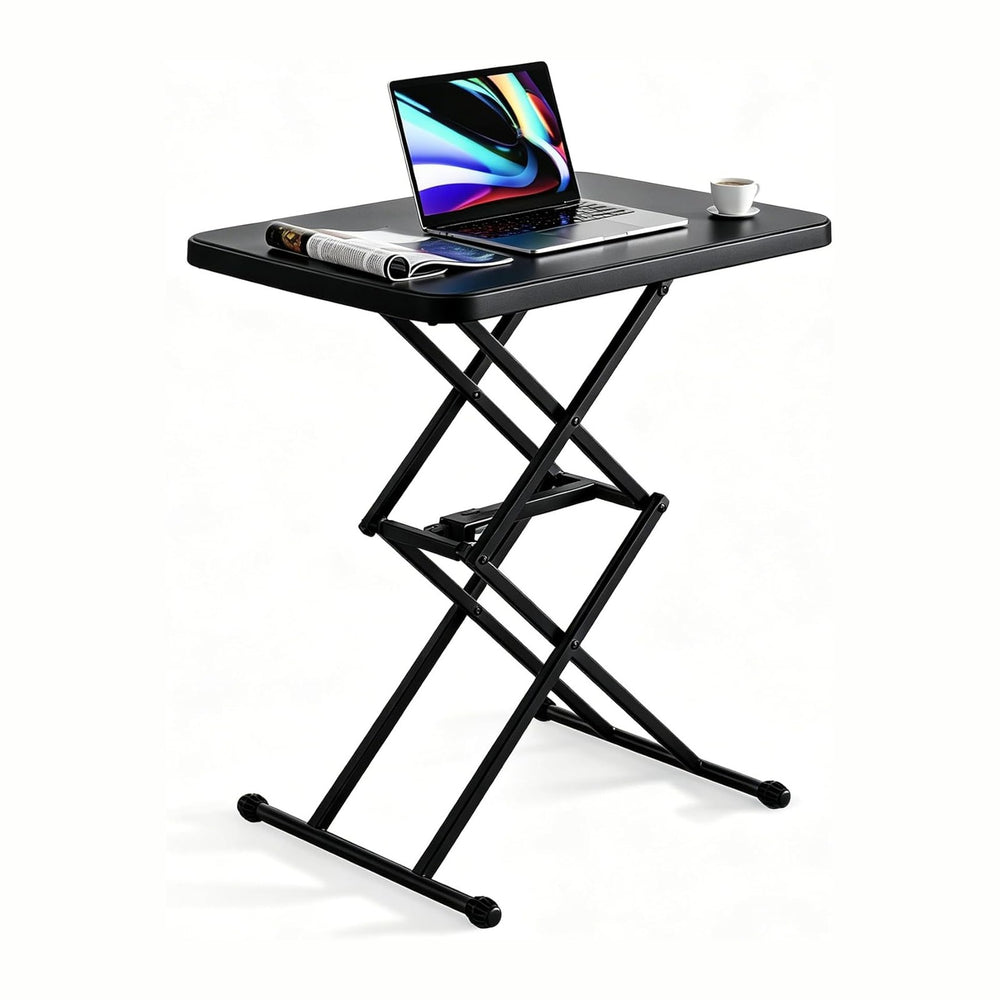 Small Folding Table, Height Adjustable in 2 Seconds with 4 Settings, Ultra-Th...