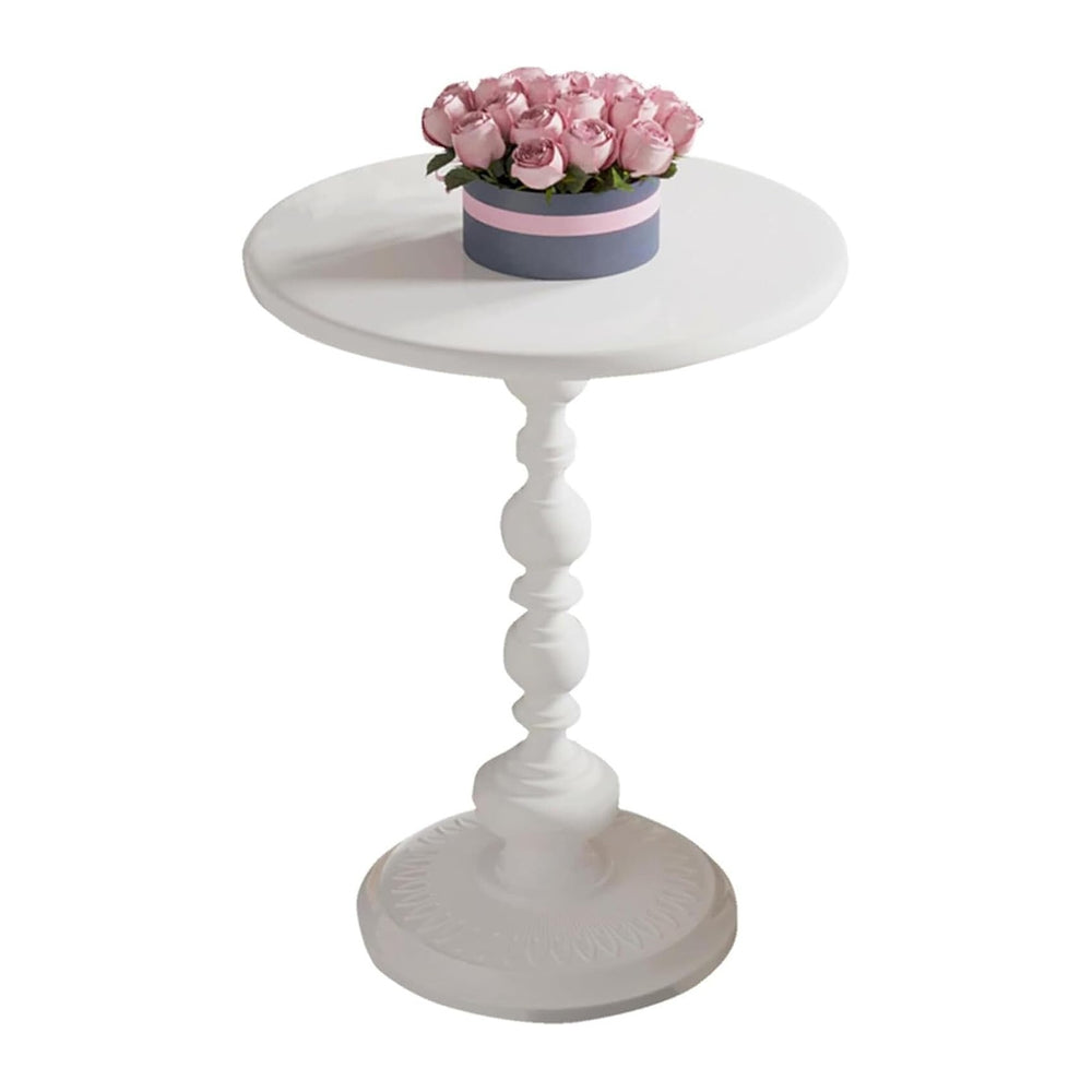 Sofa Table, Thick Base, Balcony Leisure Telephone Table(White)