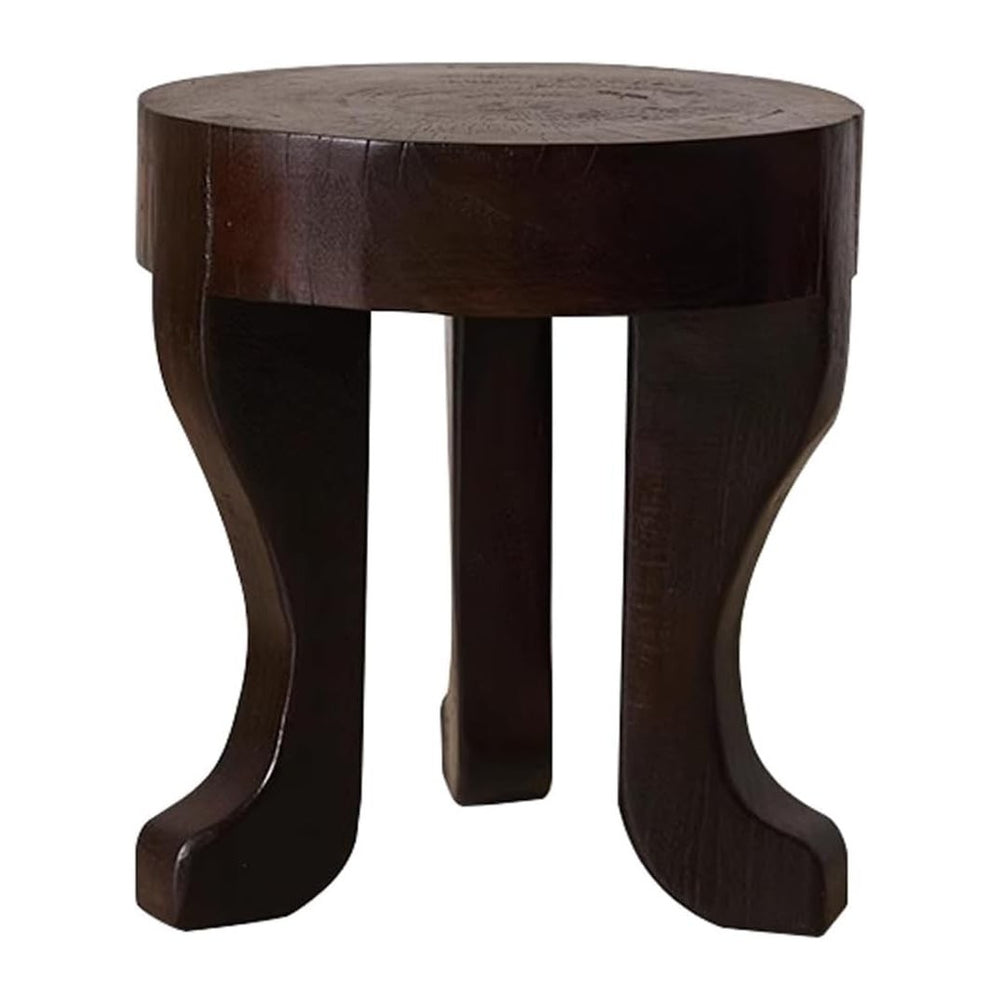 Solid Timber Three-Legged Side Table， Indoor/Outdoor End Table，for Patio, Bal...