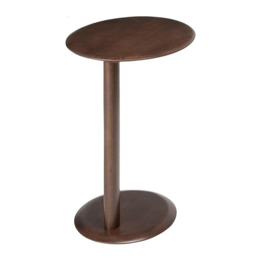 Solid Wood Living Room Sofa Storage Side Table Bedroom Bedside Balcony Oval C...