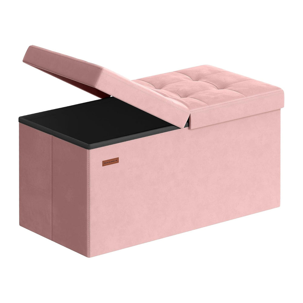 SONGMICS Mazie Collection - 30 Inches Storage Ottoman, Foldable Storage Bench...