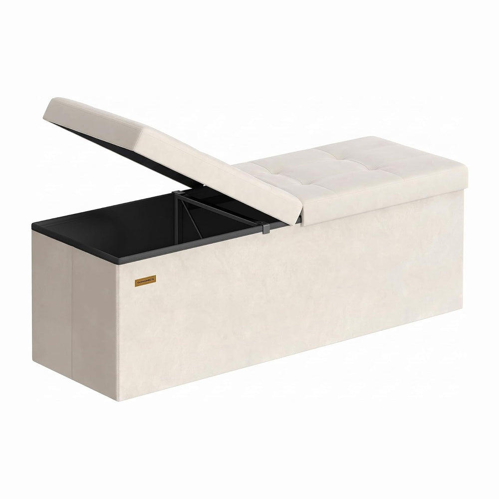 SONGMICS Mazie Collection - 43 Inches Storage Ottoman, Foldable Storage Bench...