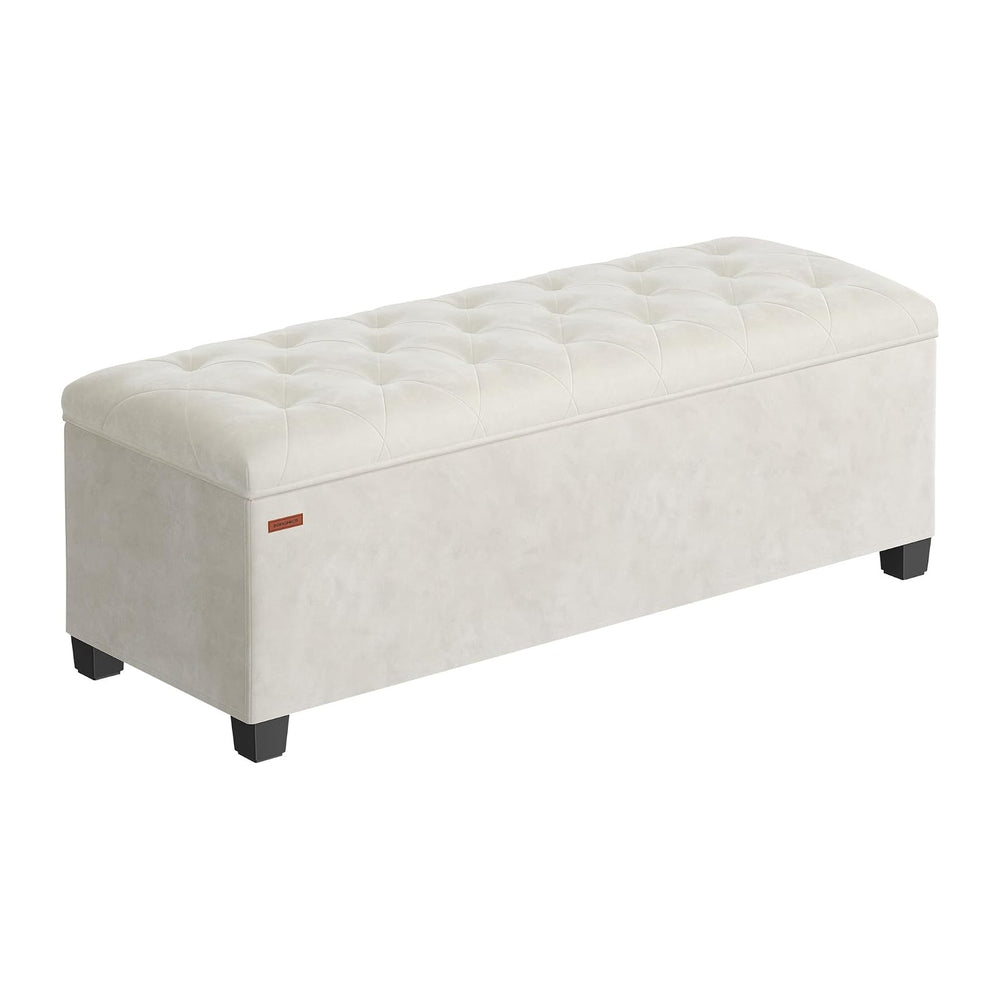 SONGMICS Storage Ottoman Bench, Foot Rest with Legs, Load up to 661.4 lb | En...