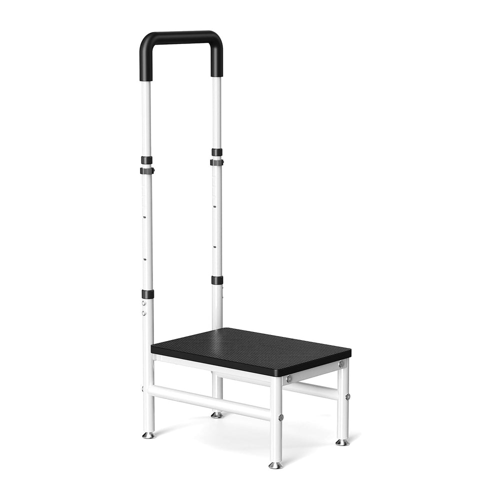Step Stool with Handle for Adults and Seniors, Heavy Duty One Step Wooden Pla...