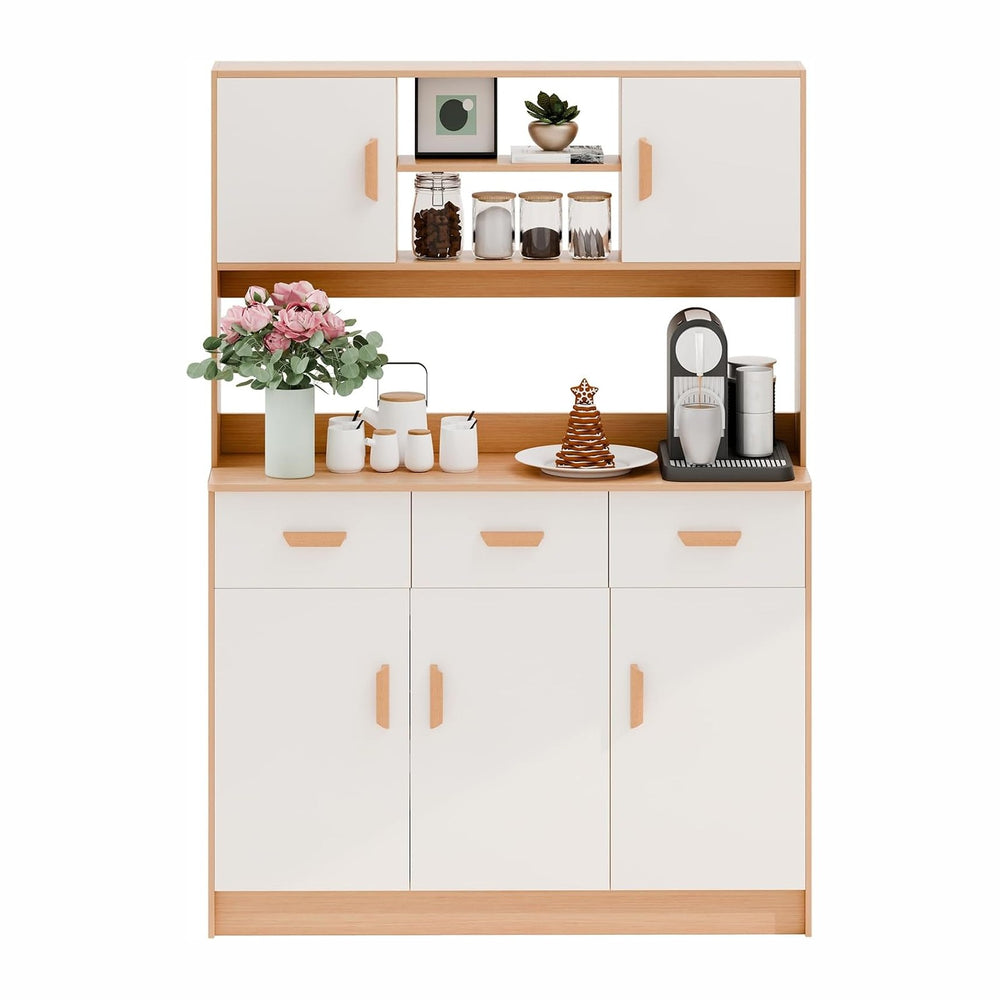 Storage Cabinet, Kitchen Pantry Storage Cabinet, Drawer and Adjustable Shelve...