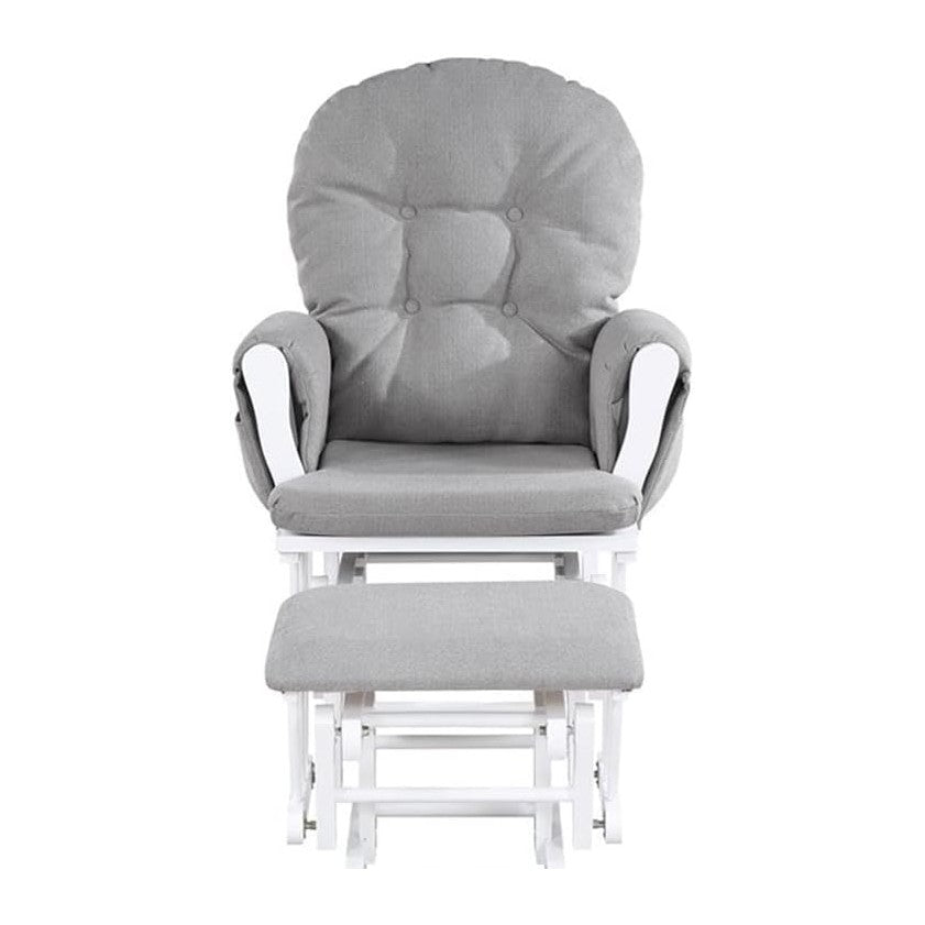 Suite Bebe Mason Glider & Ottoman, White/Oyster