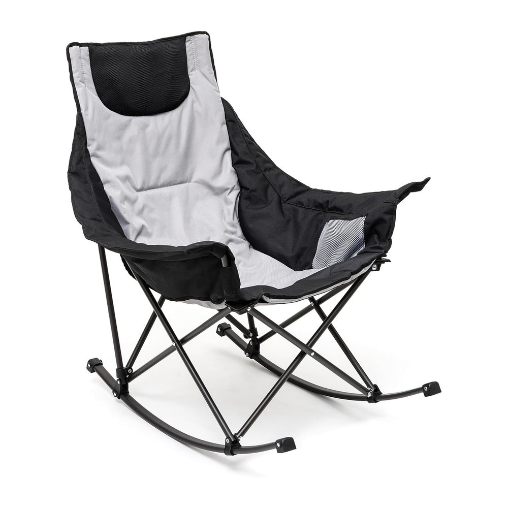 SUNNYFEEL Oversized Folding Rocking Camping Chair for Adults, 500lbs Grey | H...