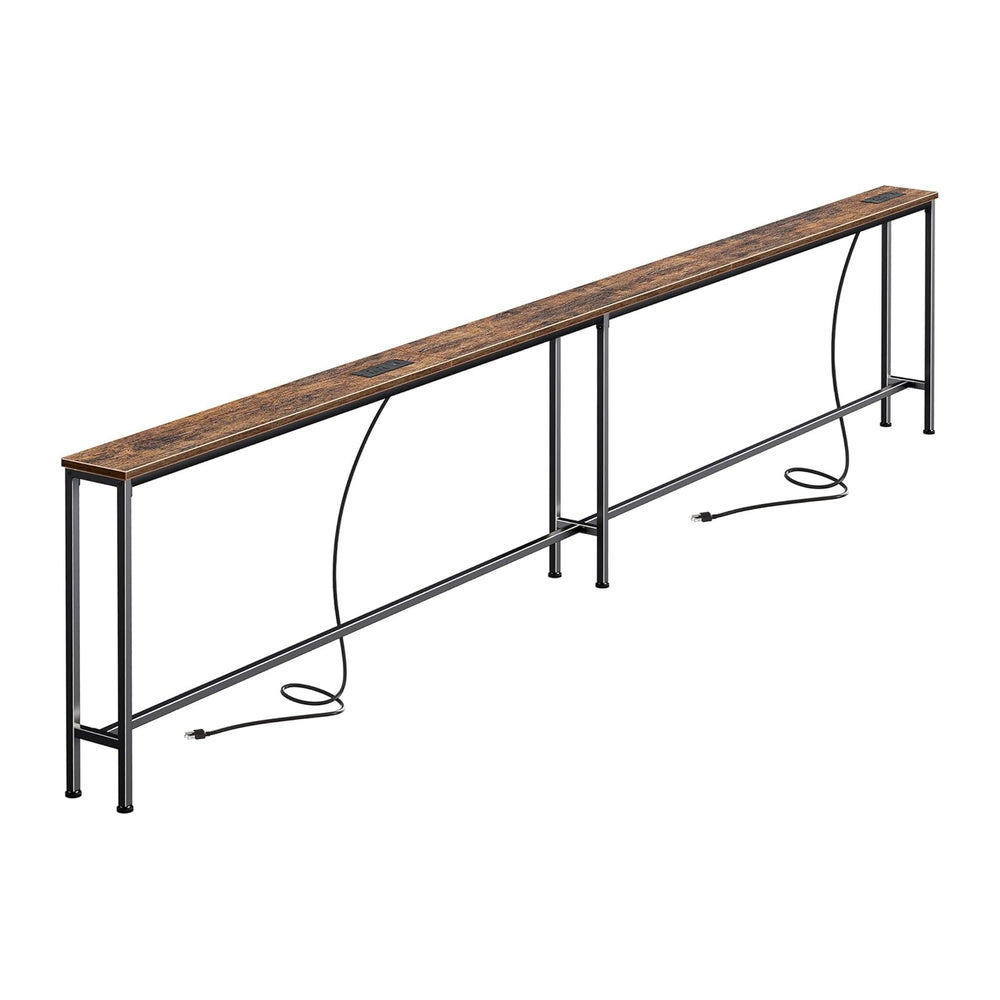 SUPERJARE 110.2 Inch Sofa Table with 2 Power Outlets and USB-C Port | 5.9 Inc...