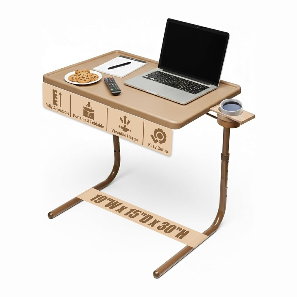 Table-Mate TV Tray Table | Portable Desk Folding Dinner Tray, Couch Table Tra...