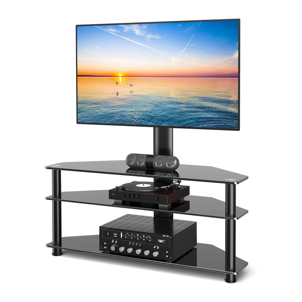 TAVR Furniture Swivel Floor TV Stand for 32-70 Inch TVs - Universal Height Ad...
