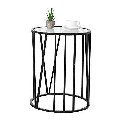 Telephone Table, Nordic Modern Side Table Tempered Glass Small Round Table Li...