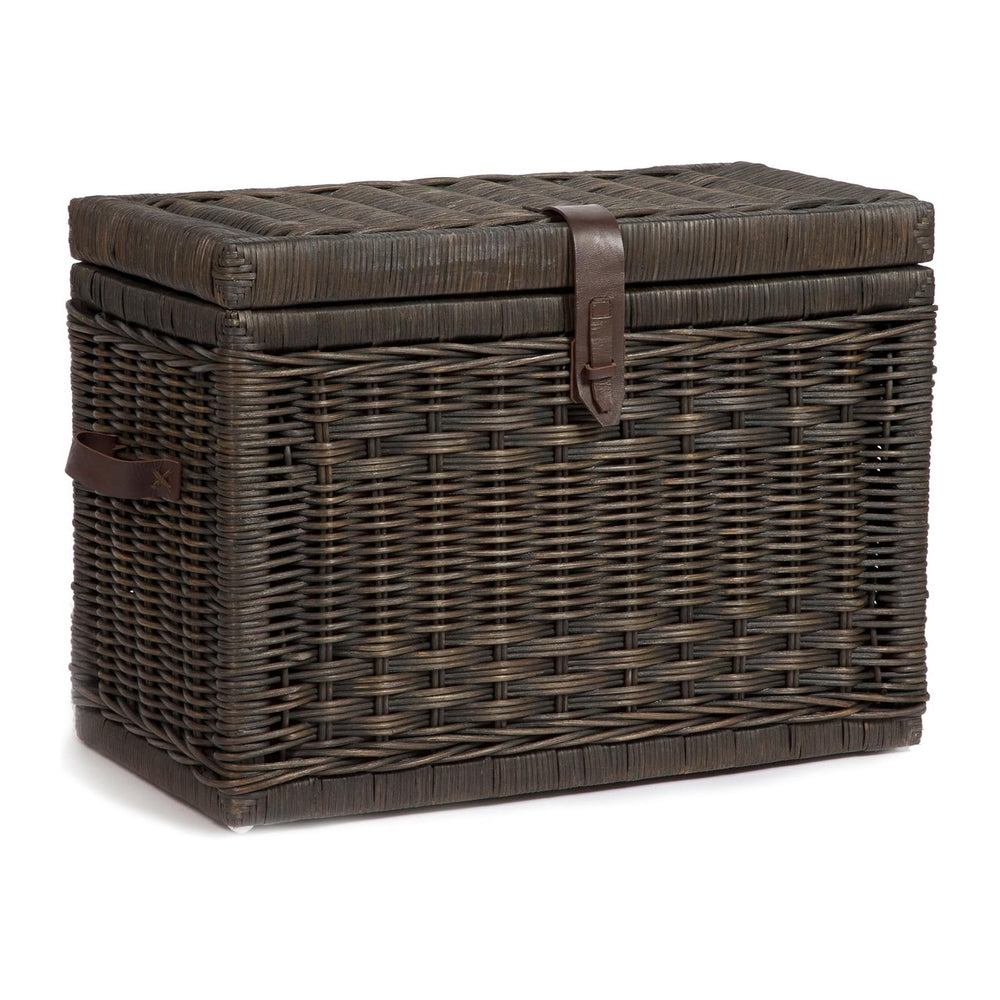 The Basket Lady Wicker Storage Trunk, M, Walnut Brown - fully assembled | Out...