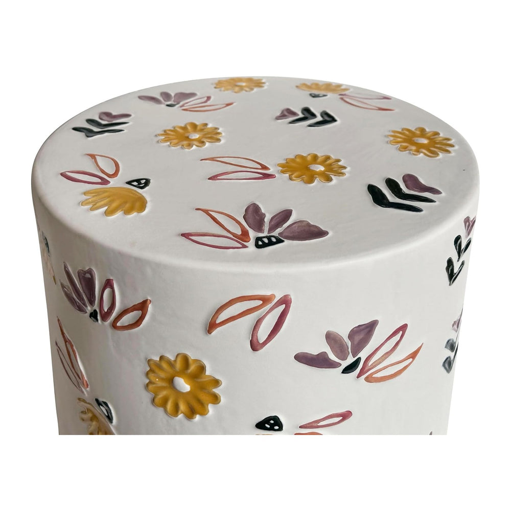 Tov Furniture Ceramic Hand-Painted Floral Table