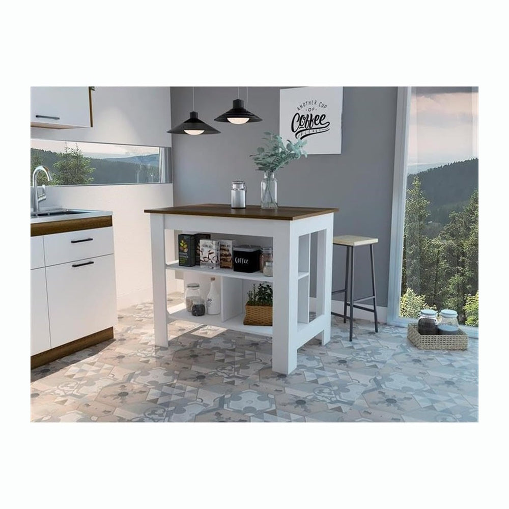 Tuhome Furniture Cala Modern Engineered Wood Kitchen Islands with Large Table...