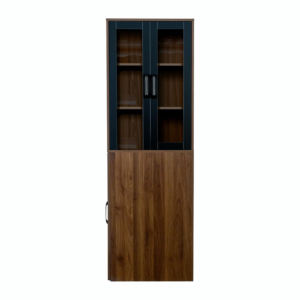 Ultra-Slim 70.87" H Display Storage Cabinet w/ 4-Tier Pull-Out Multi-Fun...