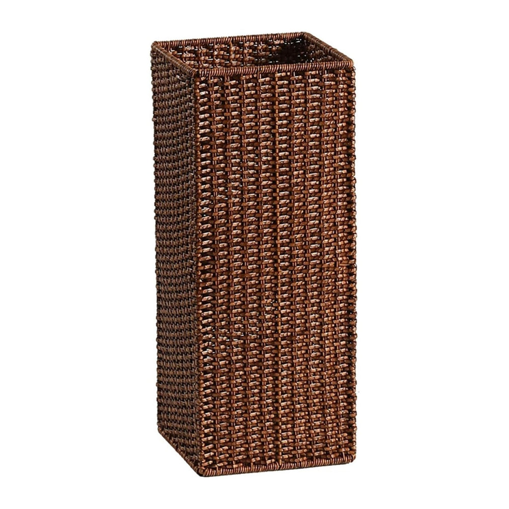 Umbrella Stand with Water Catch, Storage Basket, Rattan-style Umbrella Walkin...