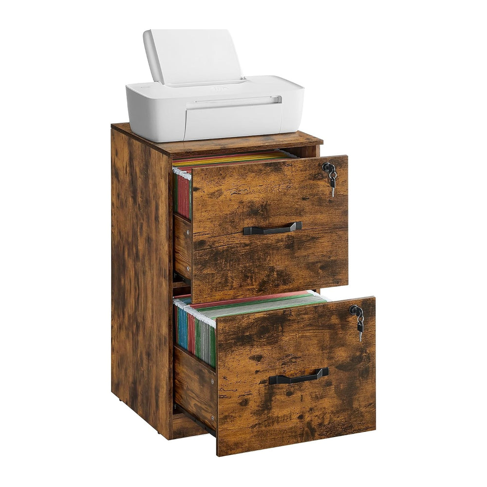 VASAGLE Custos Collection - 2 Drawers File Cabinet with Lock, Printer Stand, ...