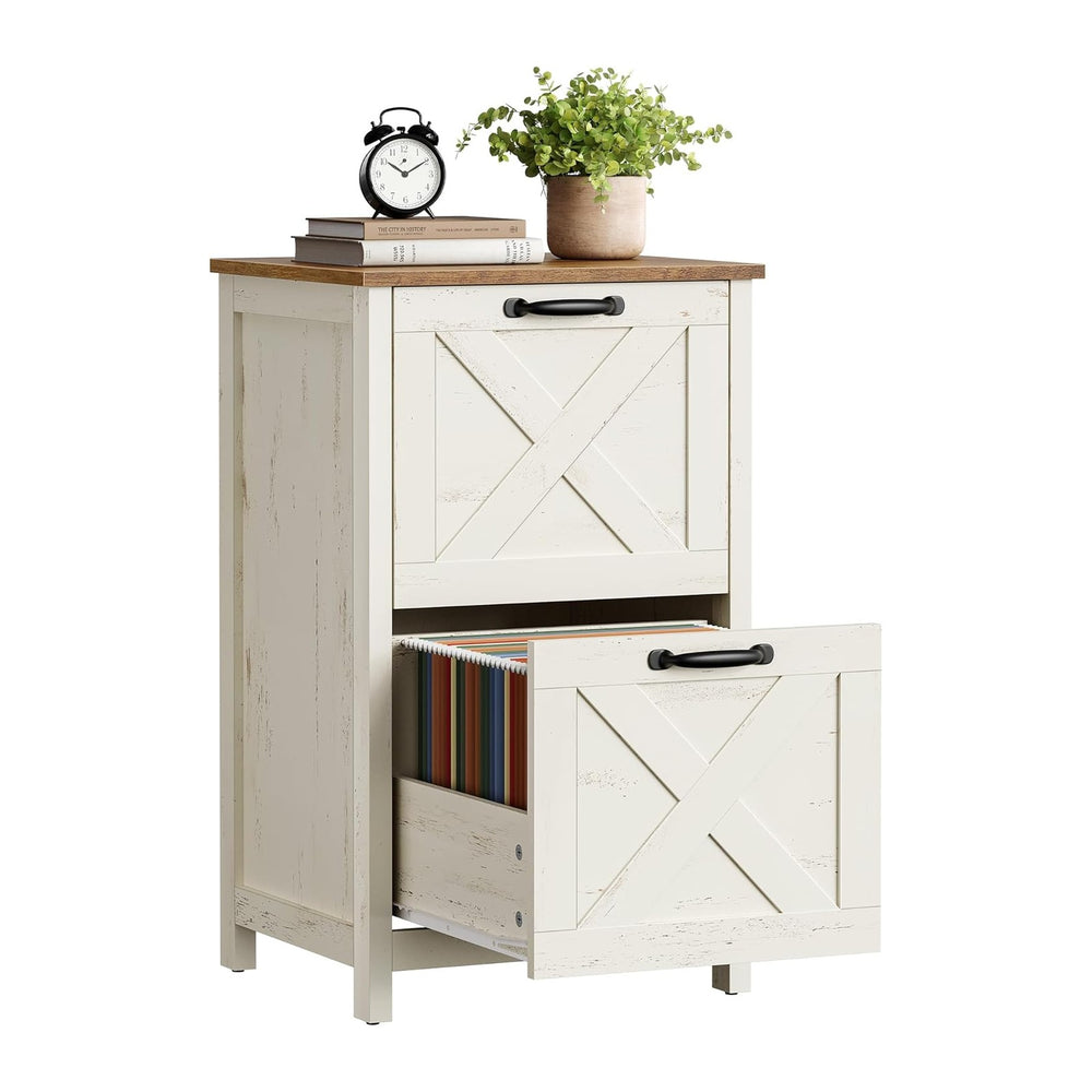 VASAGLE File Cabinet, 2-Drawer Filing Cabinet for Home Office, Modern Farmhou...