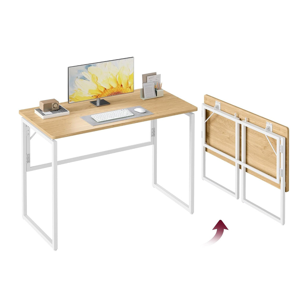 VASAGLE Folding Desk, Small Computer Desk, Foldable Table 39.4 Inch | One-Pie...
