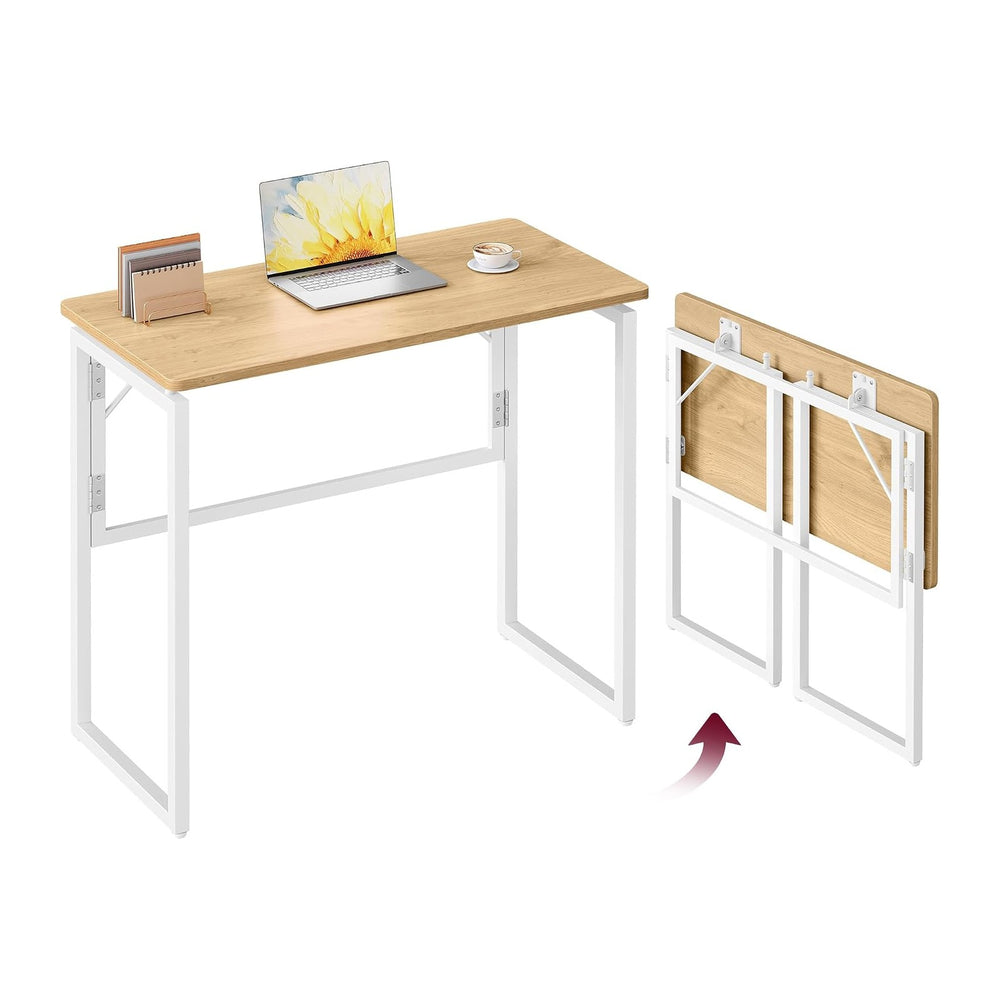 VASAGLE Folding Desk, Small Computer Desk, Foldable Table 31.5 Inch | One-Pie...