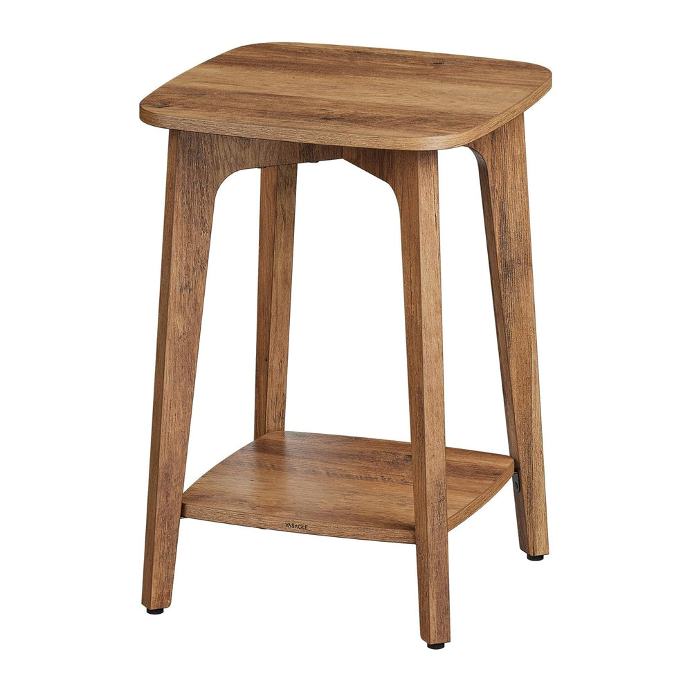 VASAGLE MAEZO Collection - Side Table, 2-Tier Small Square End Table, Nightst...